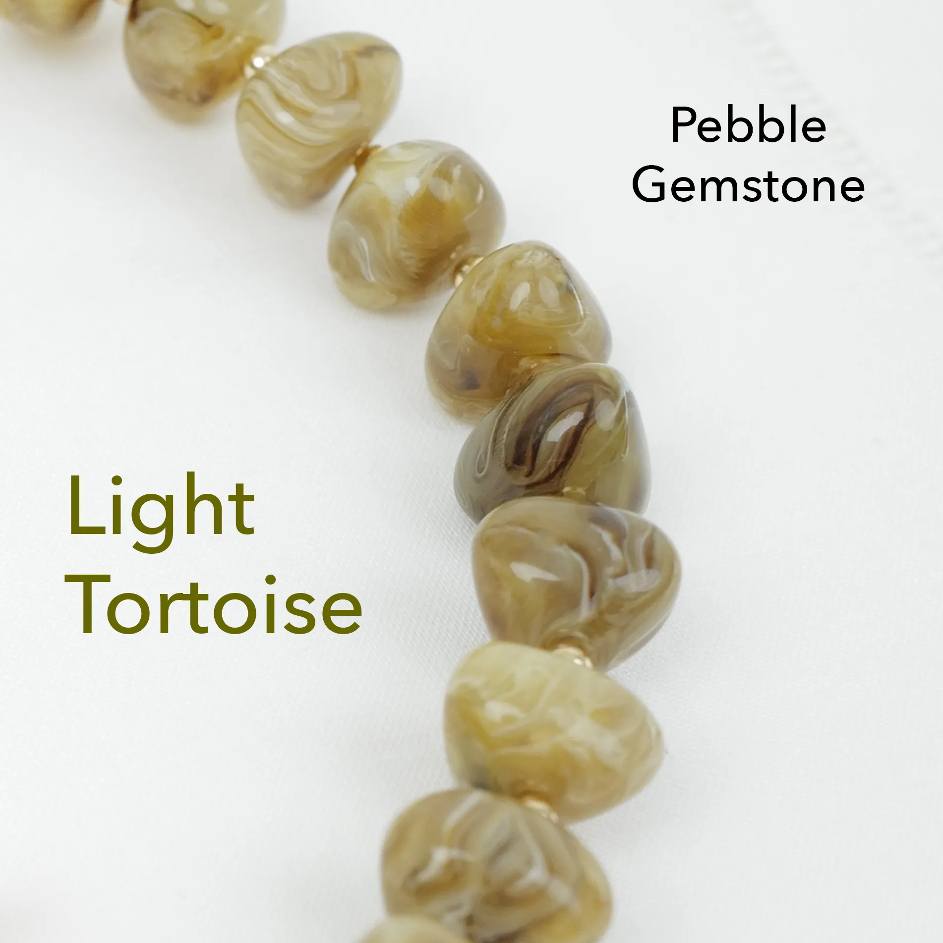 Clutch Strap | Pebble Gemstone in Light Tortoise