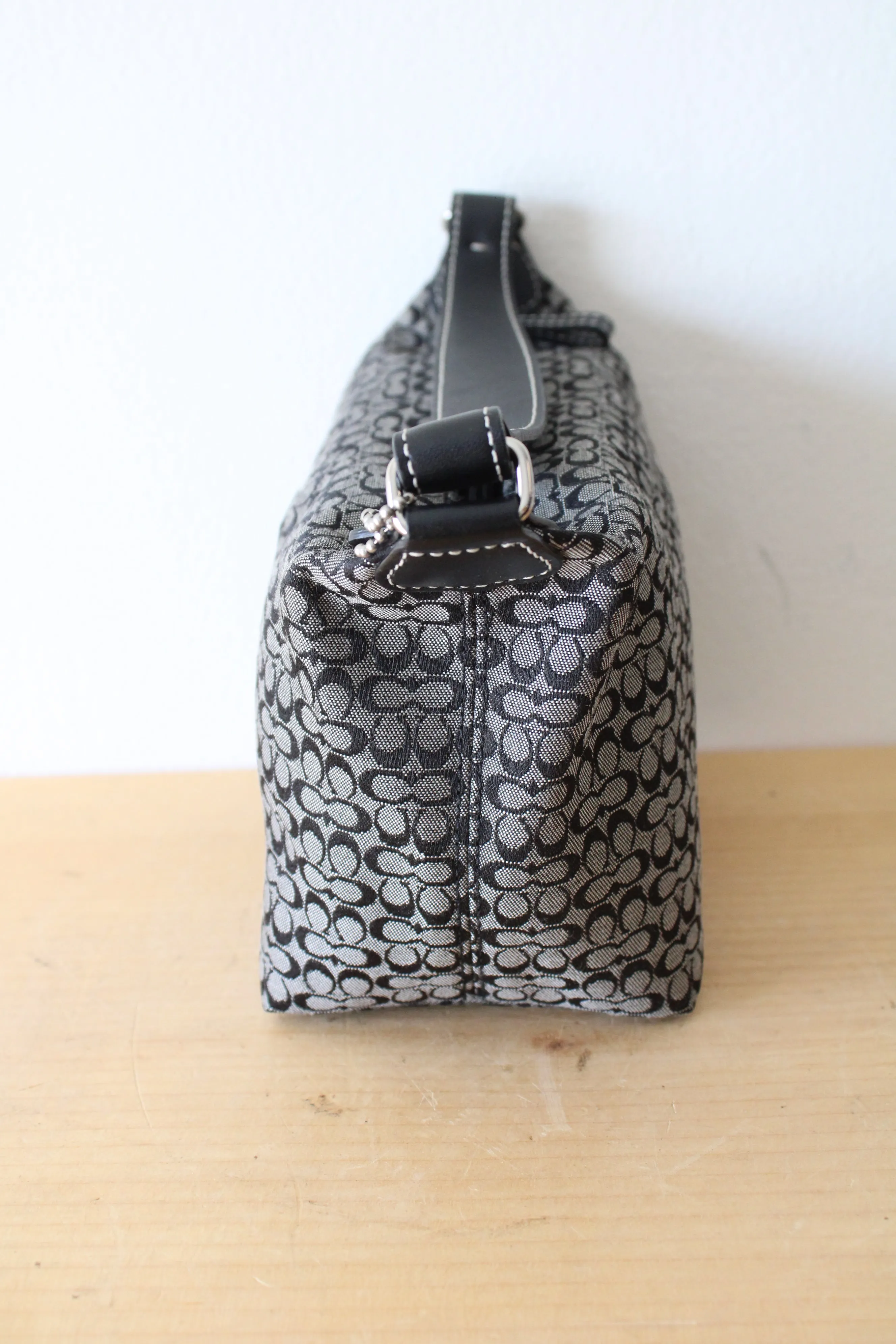 Coach Signature Gray Canvas Mini Bag