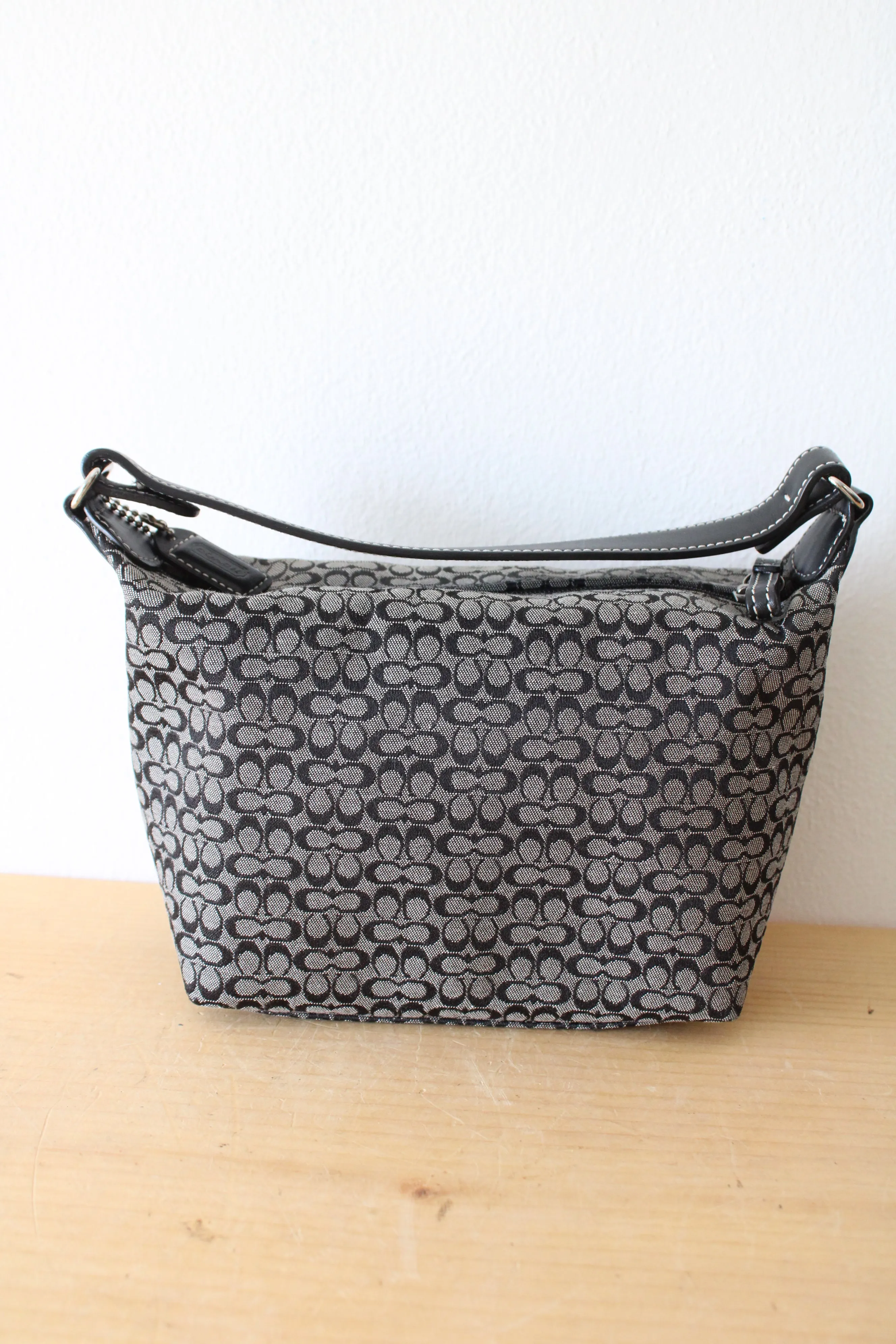 Coach Signature Gray Canvas Mini Bag