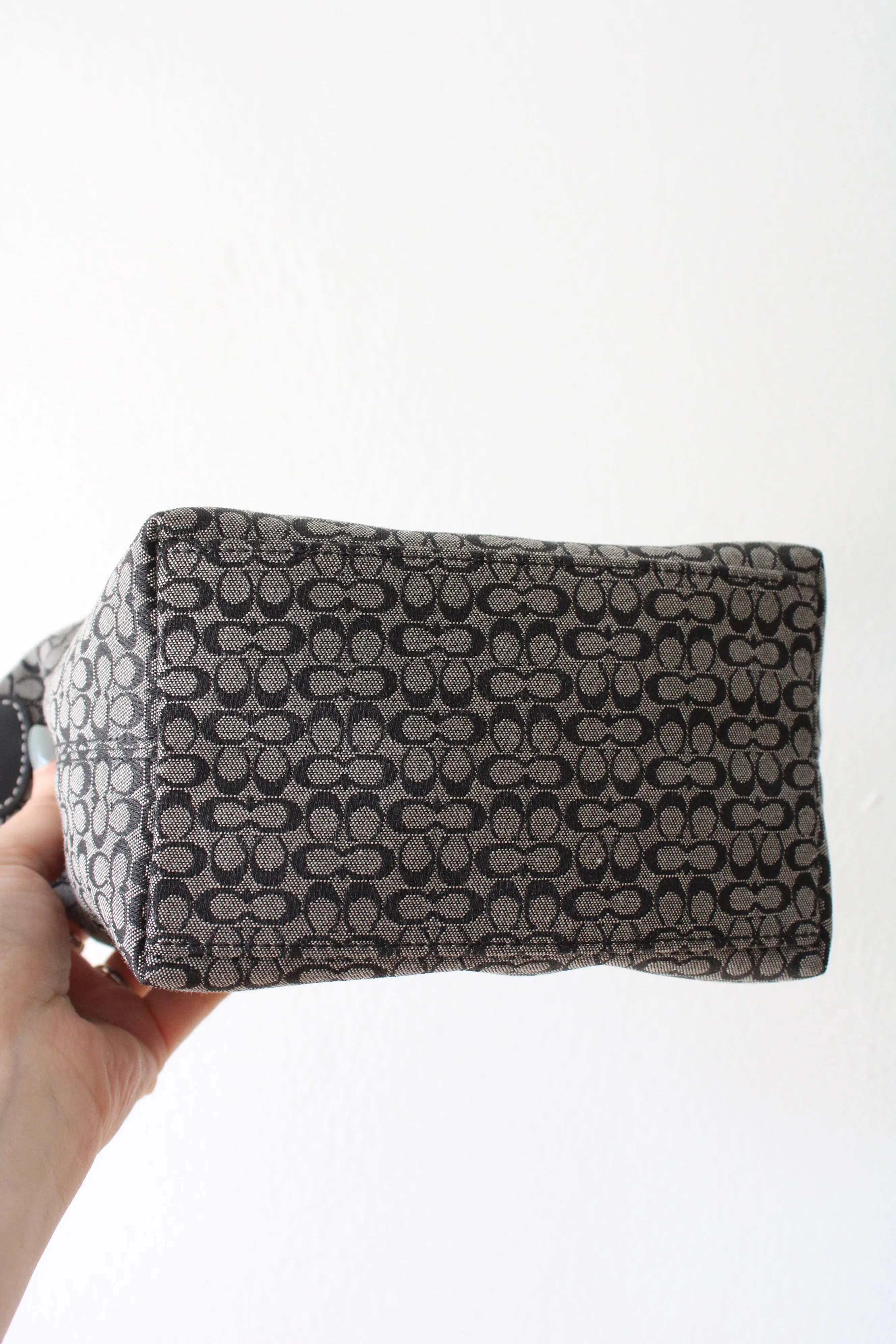 Coach Signature Gray Canvas Mini Bag