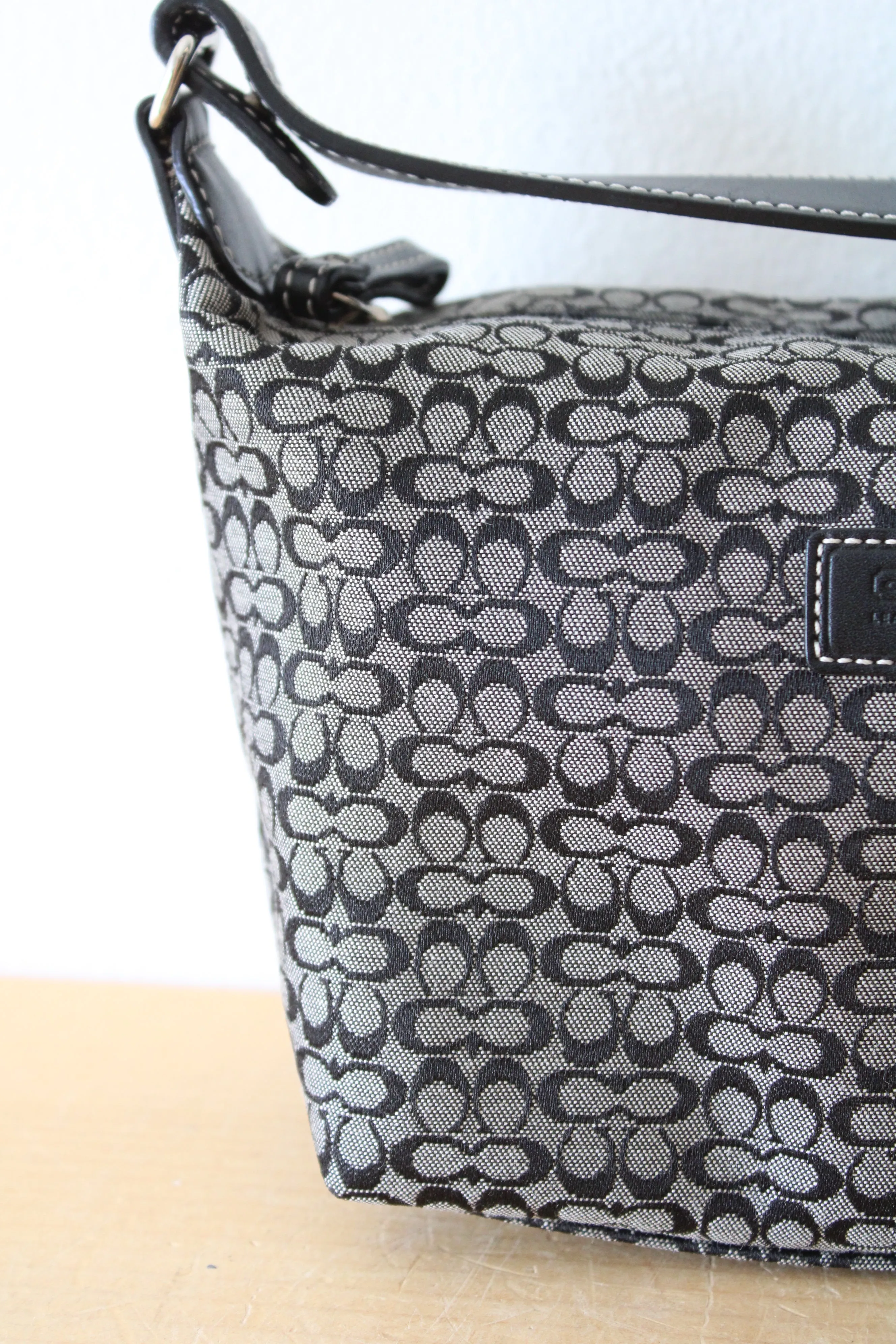 Coach Signature Gray Canvas Mini Bag