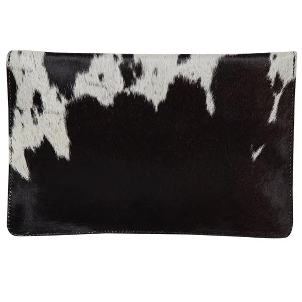 Cowhide Envelope Clutch - Black & White - Graz