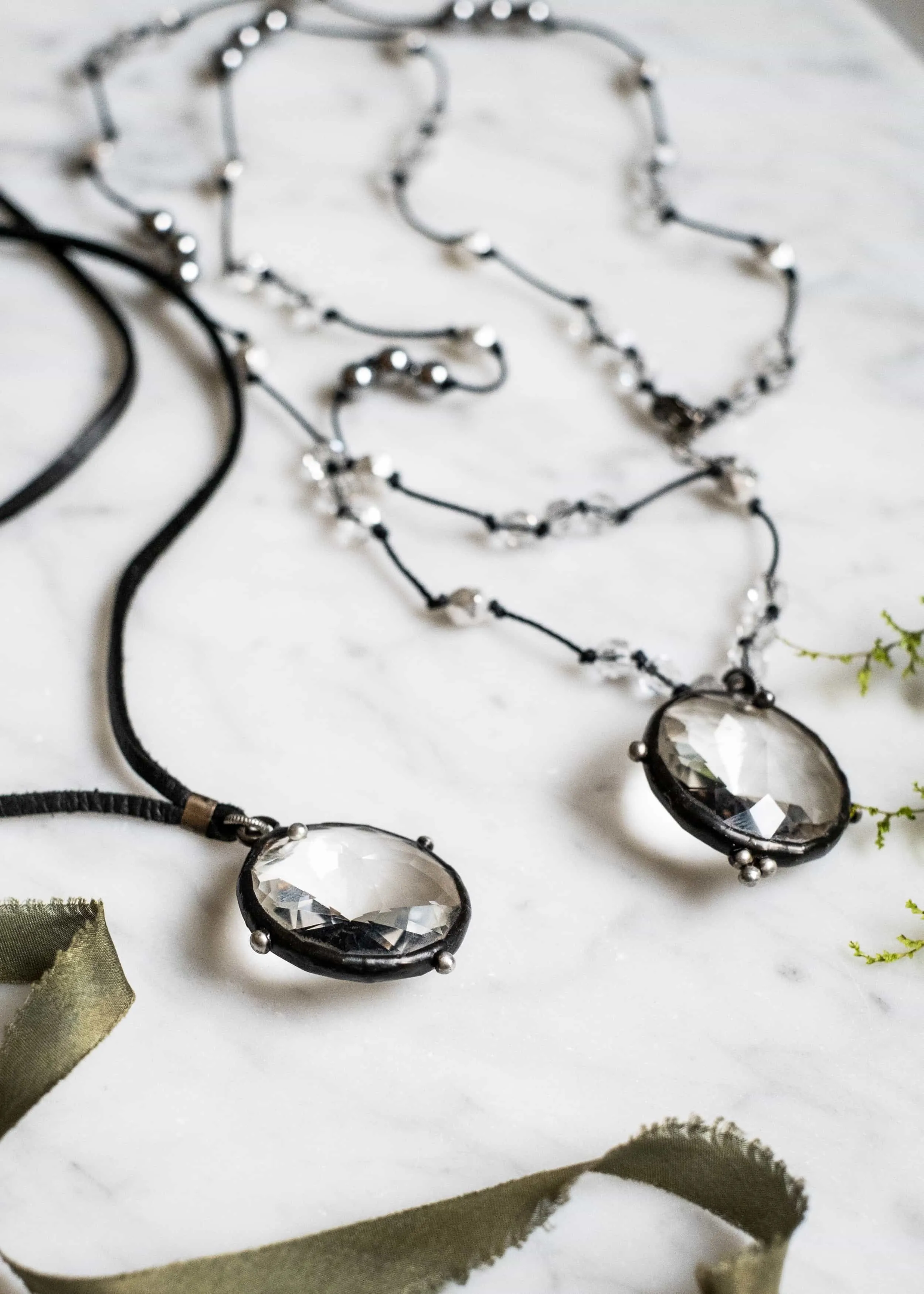 Crystal Coin Necklace