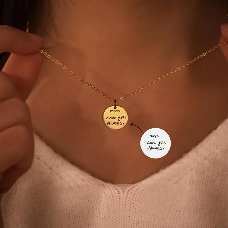 Custom Handwritten Necklaces - Personalized Engraved Pendants