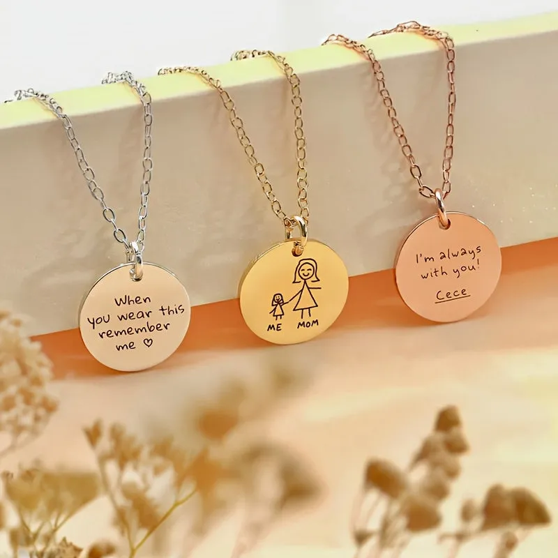 Custom Handwritten Necklaces - Personalized Engraved Pendants