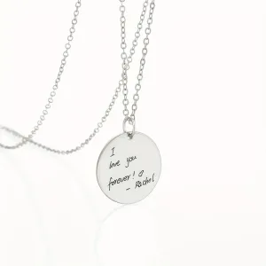 Custom Handwritten Necklaces - Personalized Engraved Pendants
