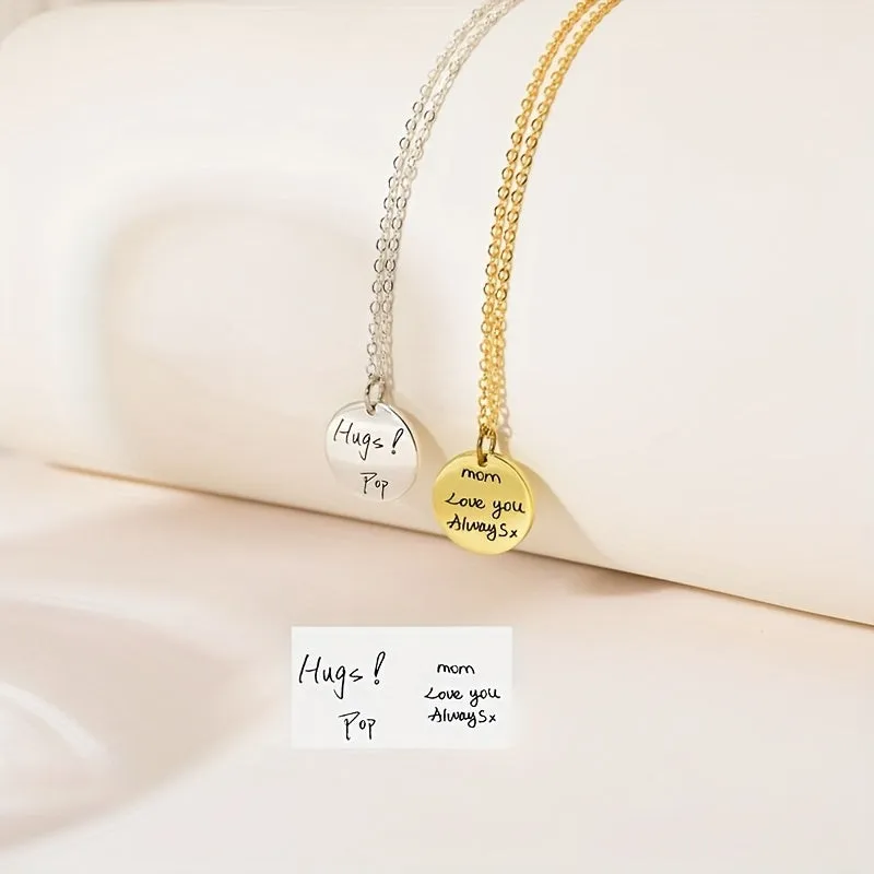 Custom Handwritten Necklaces - Personalized Engraved Pendants