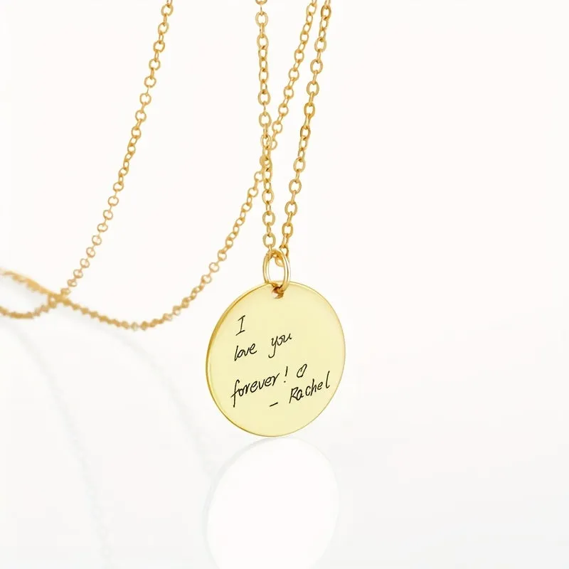 Custom Handwritten Necklaces - Personalized Engraved Pendants