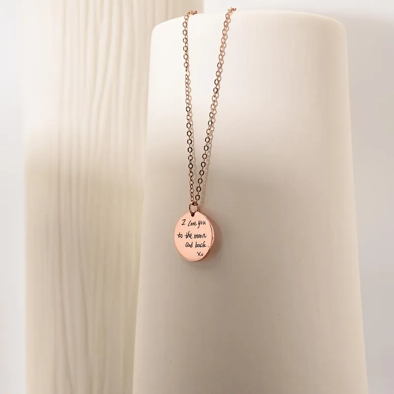Custom Handwritten Necklaces - Personalized Engraved Pendants