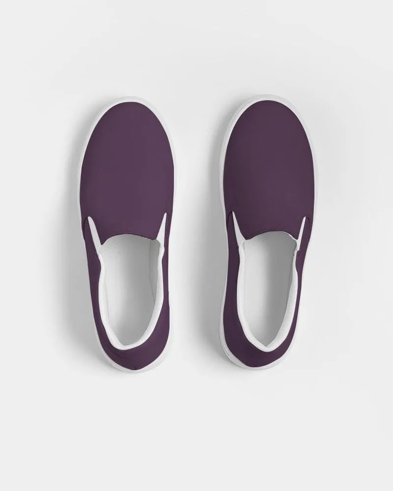 Dark Purple Slip-On Canvas Sneakers | Men's | Dark Pastel Purple | C30M60Y0K80