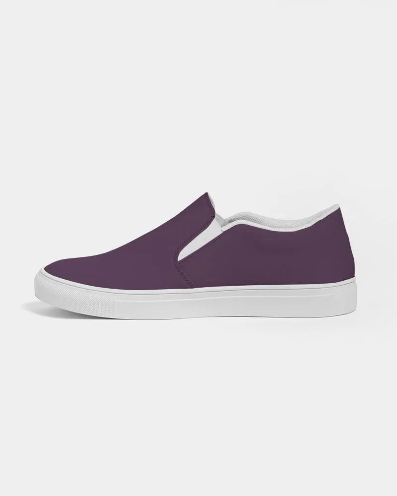 Dark Purple Slip-On Canvas Sneakers | Men's | Dark Pastel Purple | C30M60Y0K80
