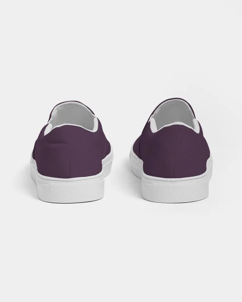Dark Purple Slip-On Canvas Sneakers | Men's | Dark Pastel Purple | C30M60Y0K80