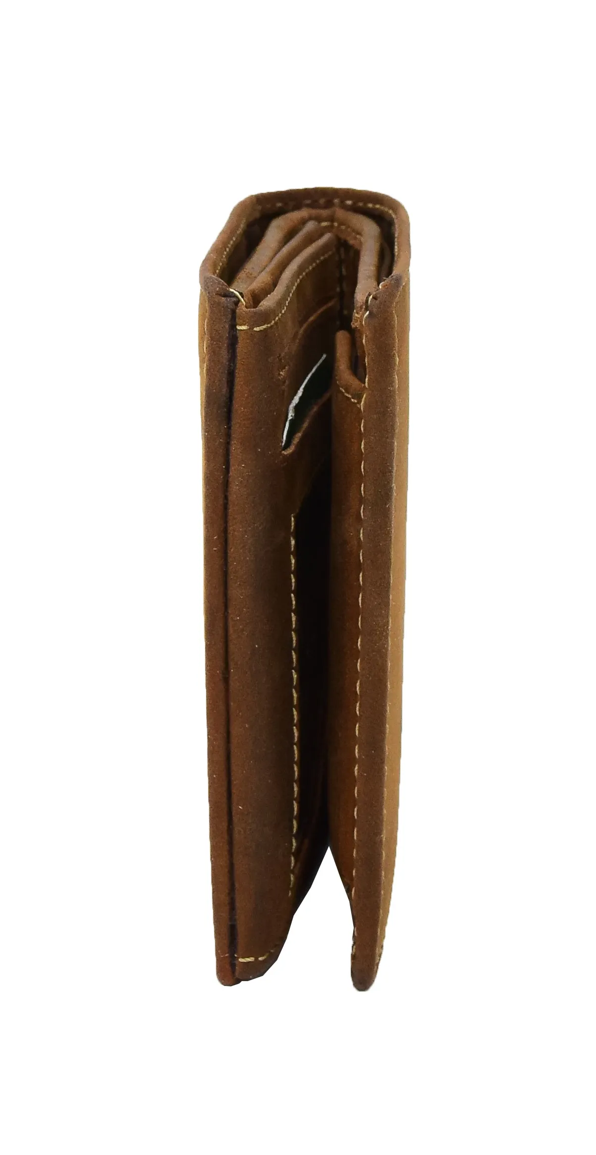 DR403 Men's Bifold Vintage Leather Wallet Tan