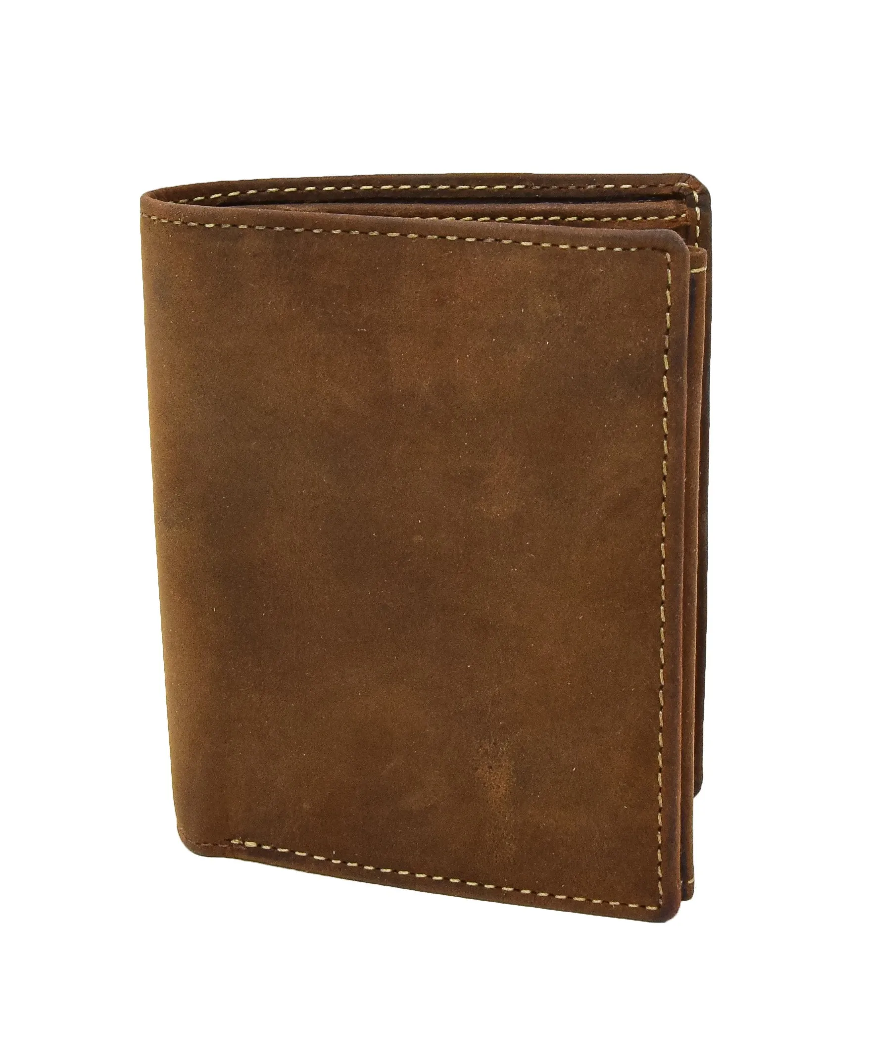 DR403 Men's Bifold Vintage Leather Wallet Tan
