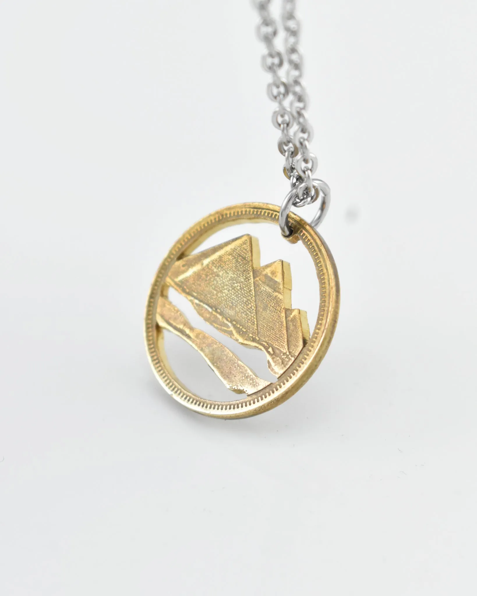 Egypt - Pyramids Cut Coin Pendant
