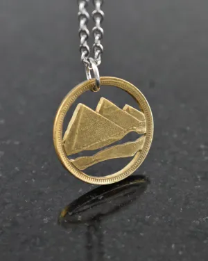 Egypt - Pyramids Cut Coin Pendant