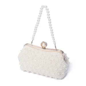 Exquisite Handle Pearl Wedding Party Clutch
