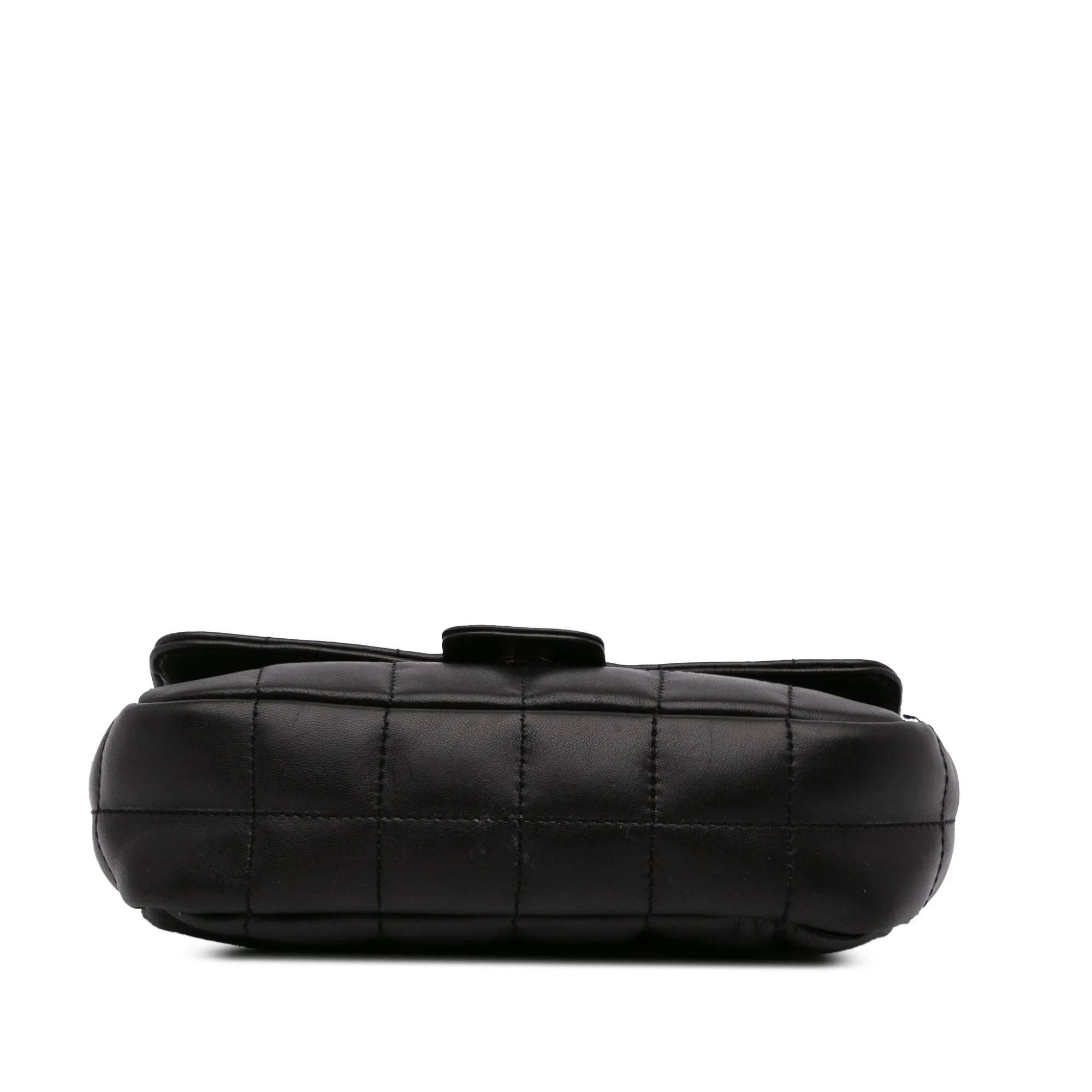 Extra Mini Camellia Choco Bar Lambskin Flap