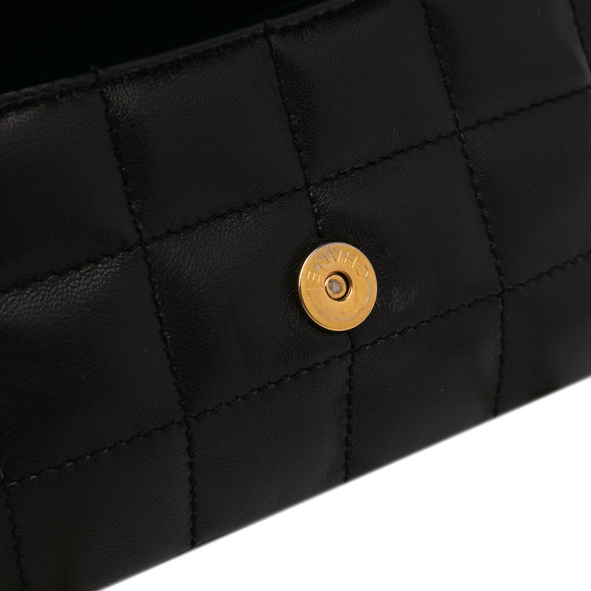 Extra Mini Camellia Choco Bar Lambskin Flap