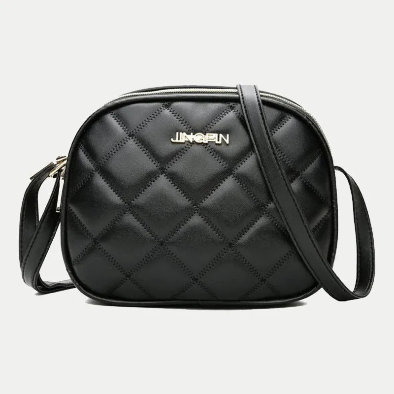 Fashion Black Handbag Multi Zipper Small Black Handbag Black Shoulder Bag