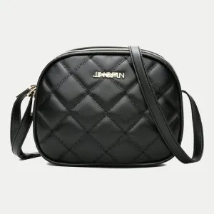 Fashion Black Handbag Multi Zipper Small Black Handbag Black Shoulder Bag