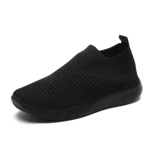 Flexible and Cushioned Almond Toe Slip-On Sneakers for Stylish Women