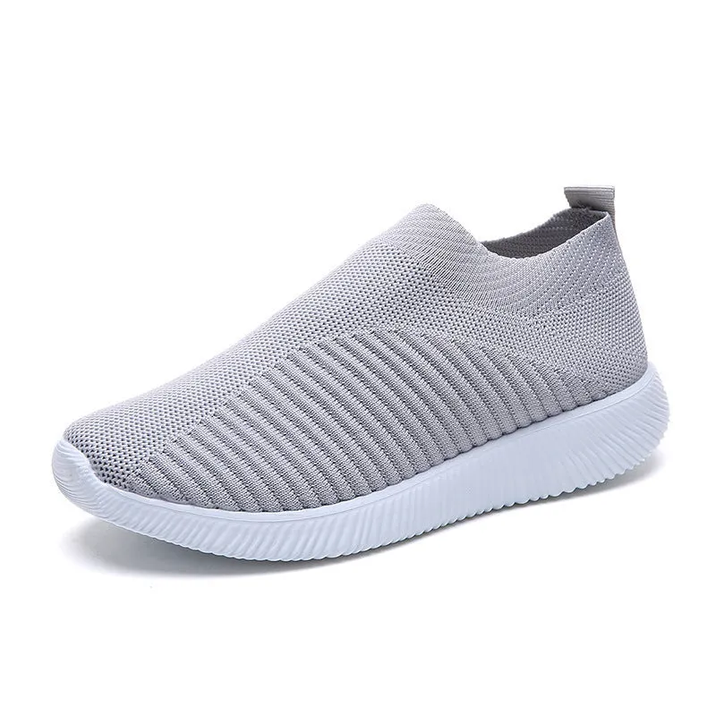 Flexible and Cushioned Almond Toe Slip-On Sneakers for Stylish Women