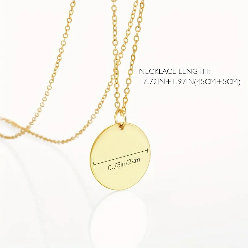 Flower Coin Pendant Necklace for Mom - Christmas Gift