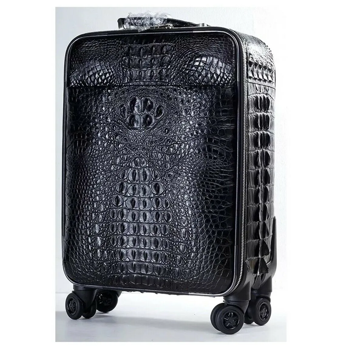 Genuine Crocodile Leather Luggage Bag Business Trolley Briefcase Travel Bag 20"