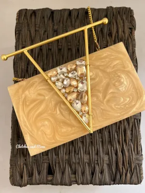 Gold Handheld Premium Resin Clutch