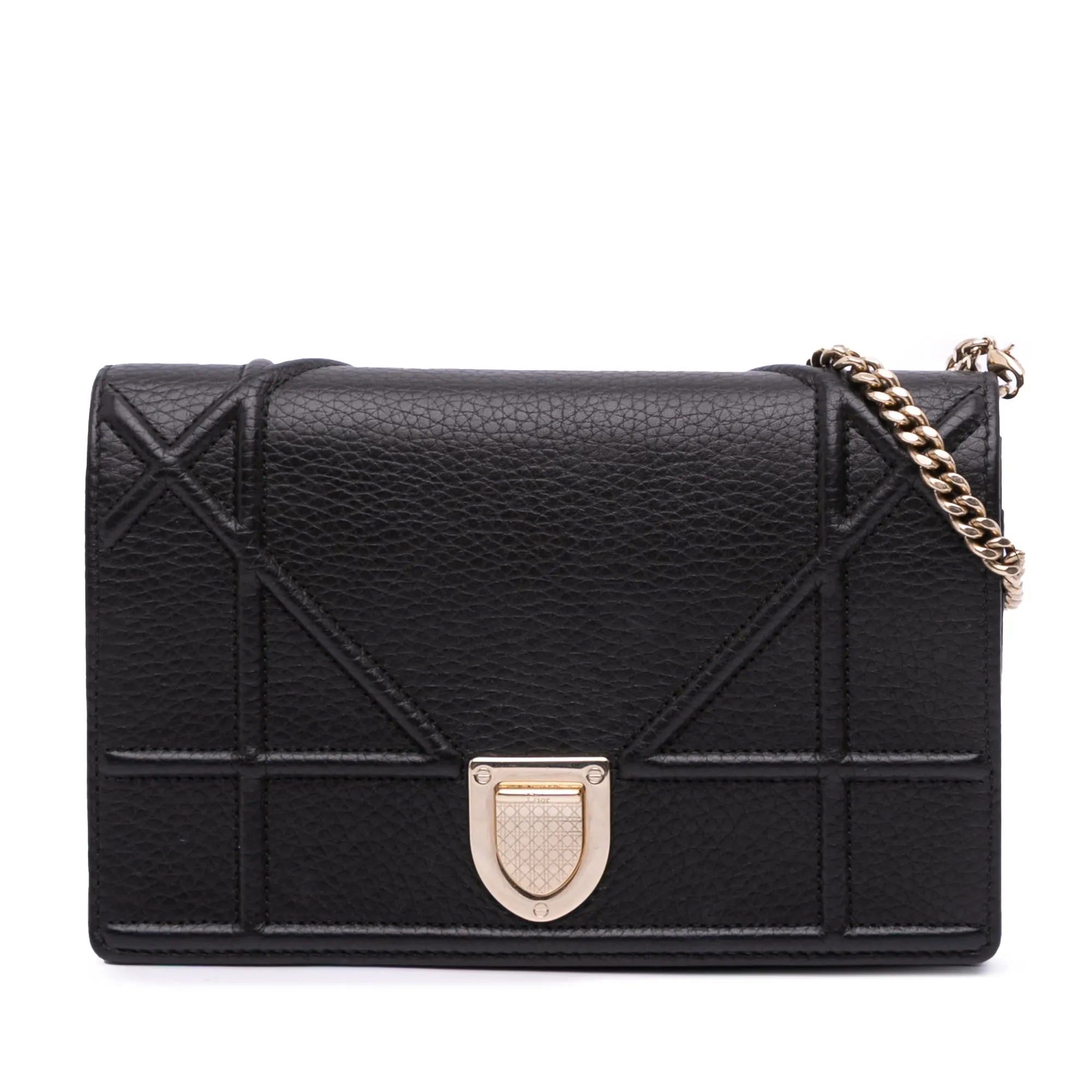 Grained Calfskin Diorama Wallet on Chain