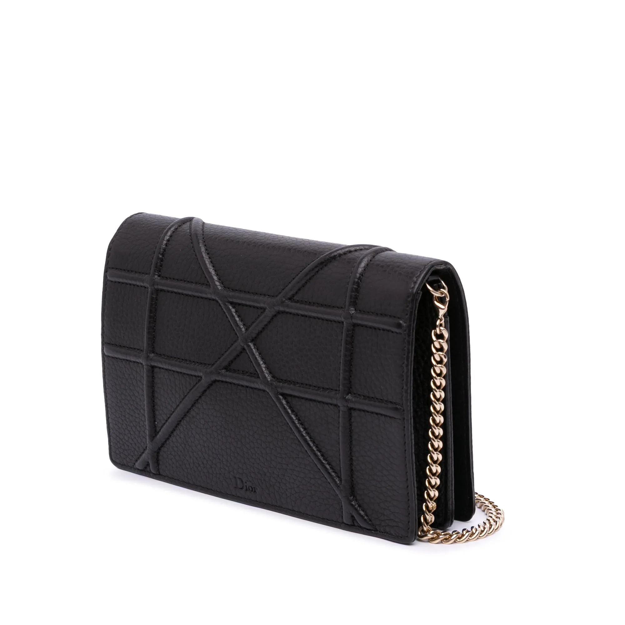 Grained Calfskin Diorama Wallet on Chain