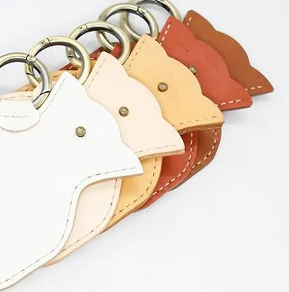 HANDMADE LEATHER CUTE Women Keyring Change Holder Pouch PERSONALIZED MONOGRAMMED GIFT CUSTOM Coin Wallet Holder