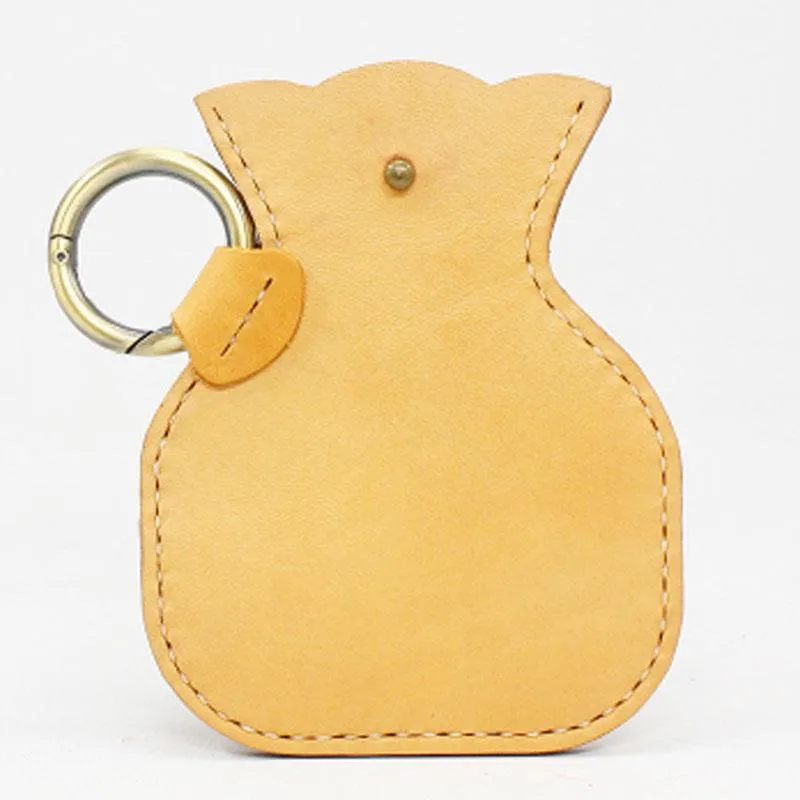 HANDMADE LEATHER CUTE Women Keyring Change Holder Pouch PERSONALIZED MONOGRAMMED GIFT CUSTOM Coin Wallet Holder
