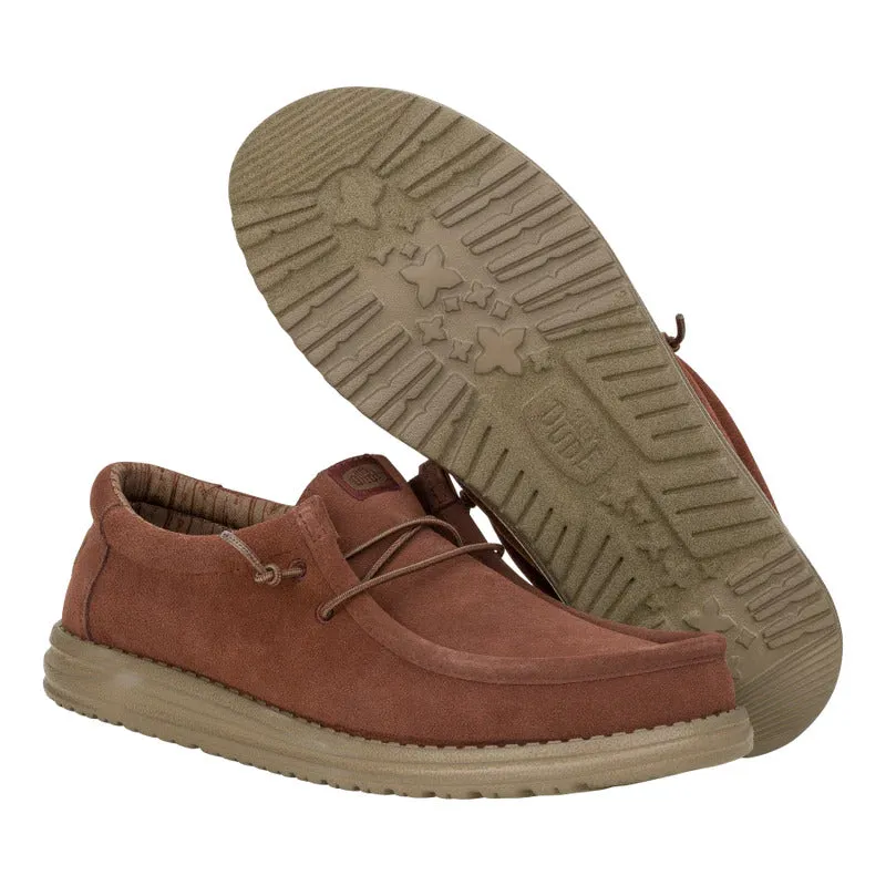 Hey Dude Mens Wally Suede Lightweight Slip On Shoes