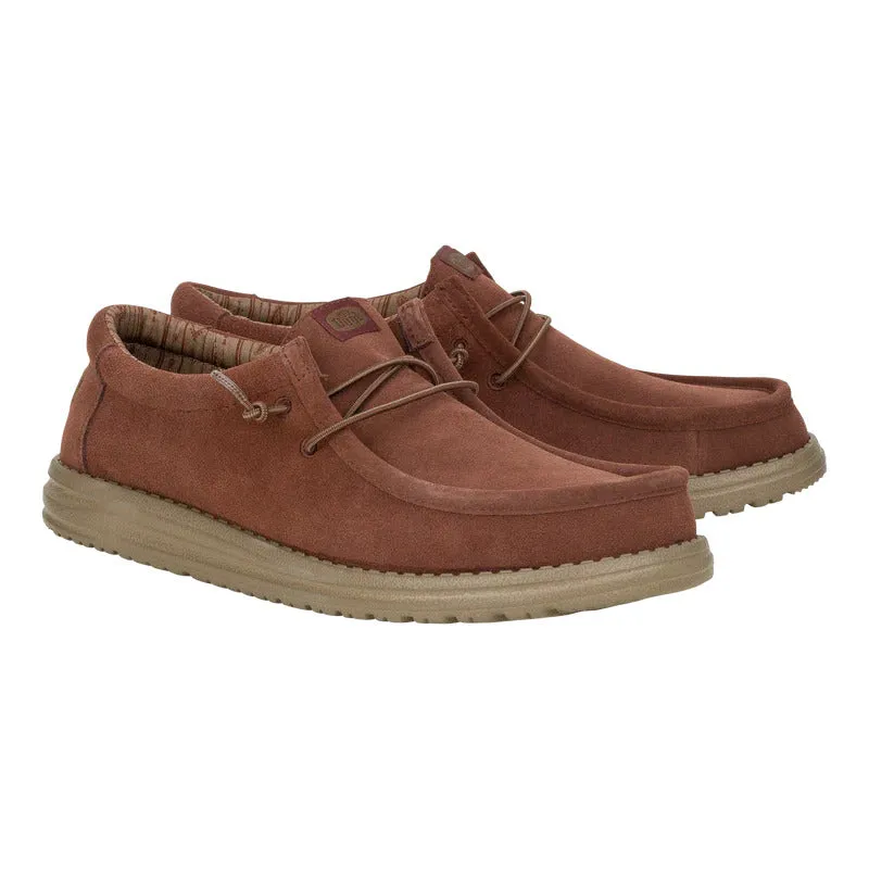 Hey Dude Mens Wally Suede Lightweight Slip On Shoes