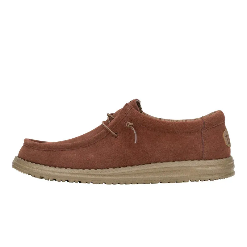 Hey Dude Mens Wally Suede Lightweight Slip On Shoes