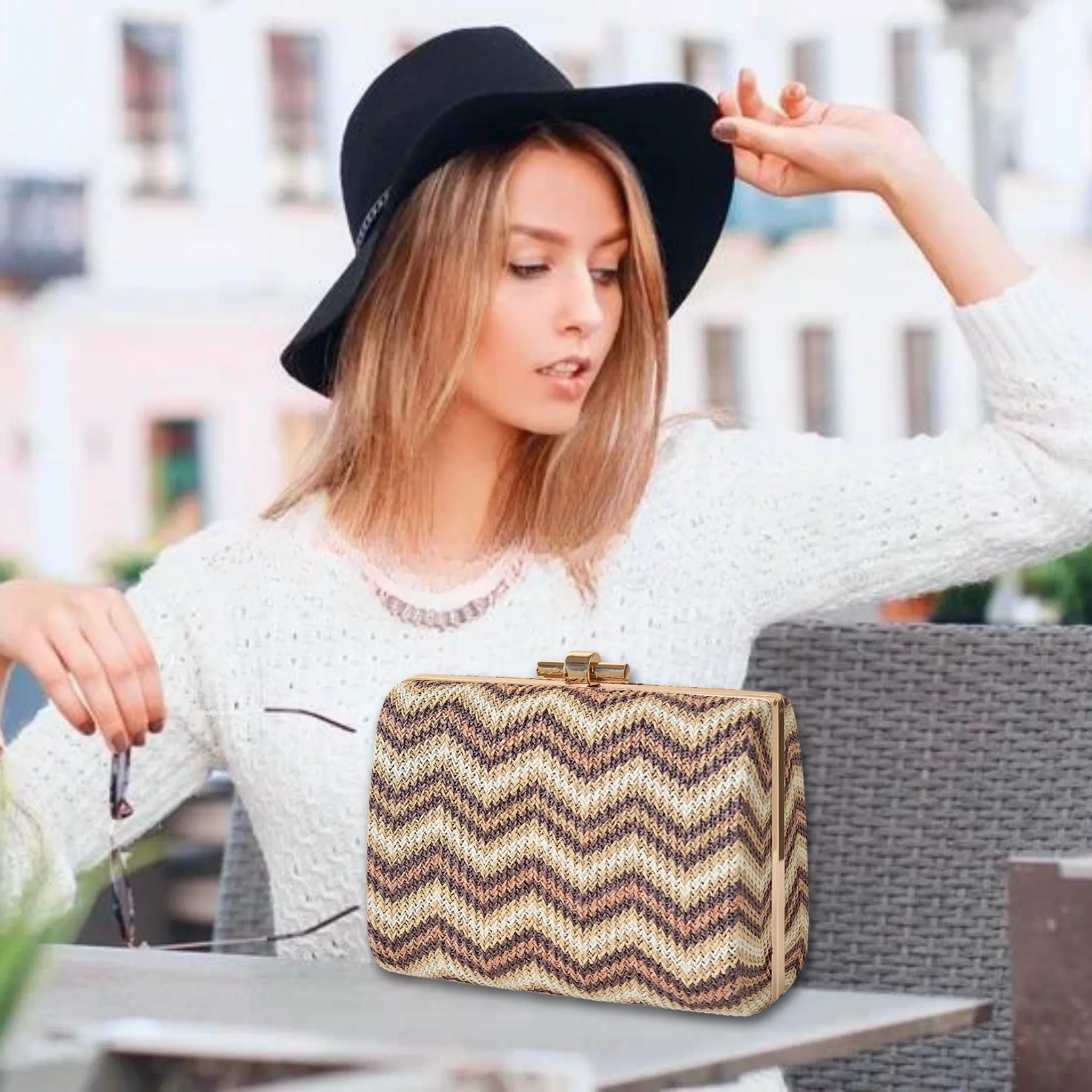 Iconic Clutches -Brown