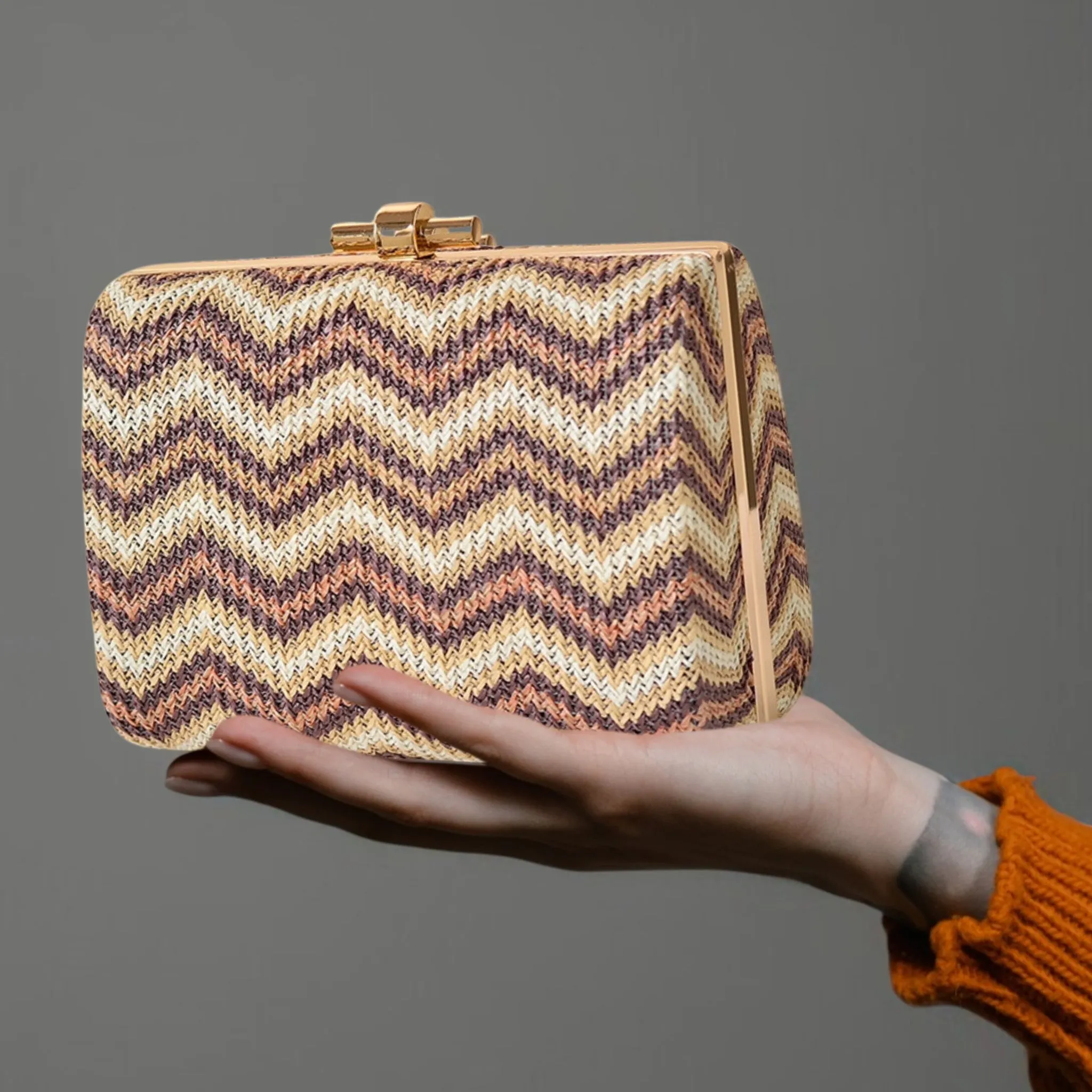 Iconic Clutches -Brown