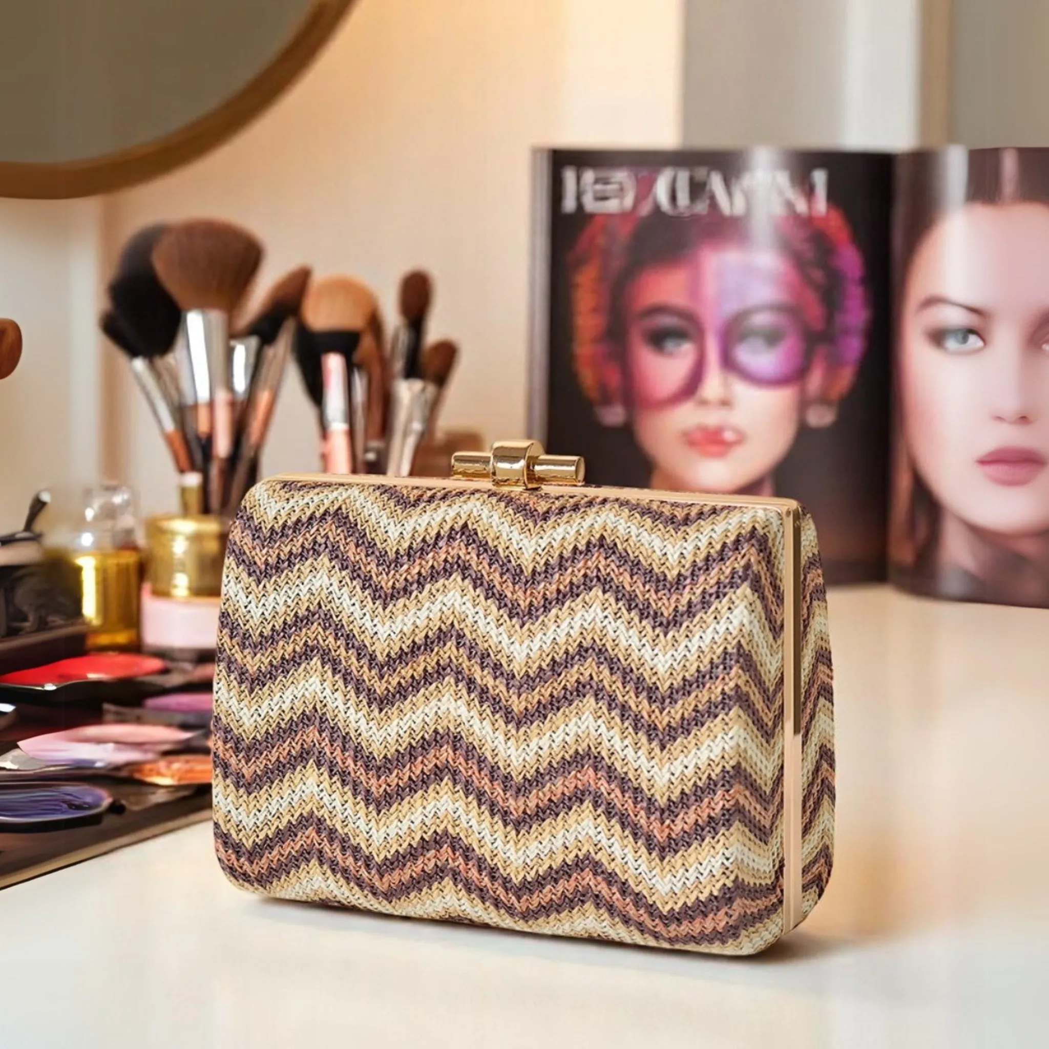 Iconic Clutches -Brown