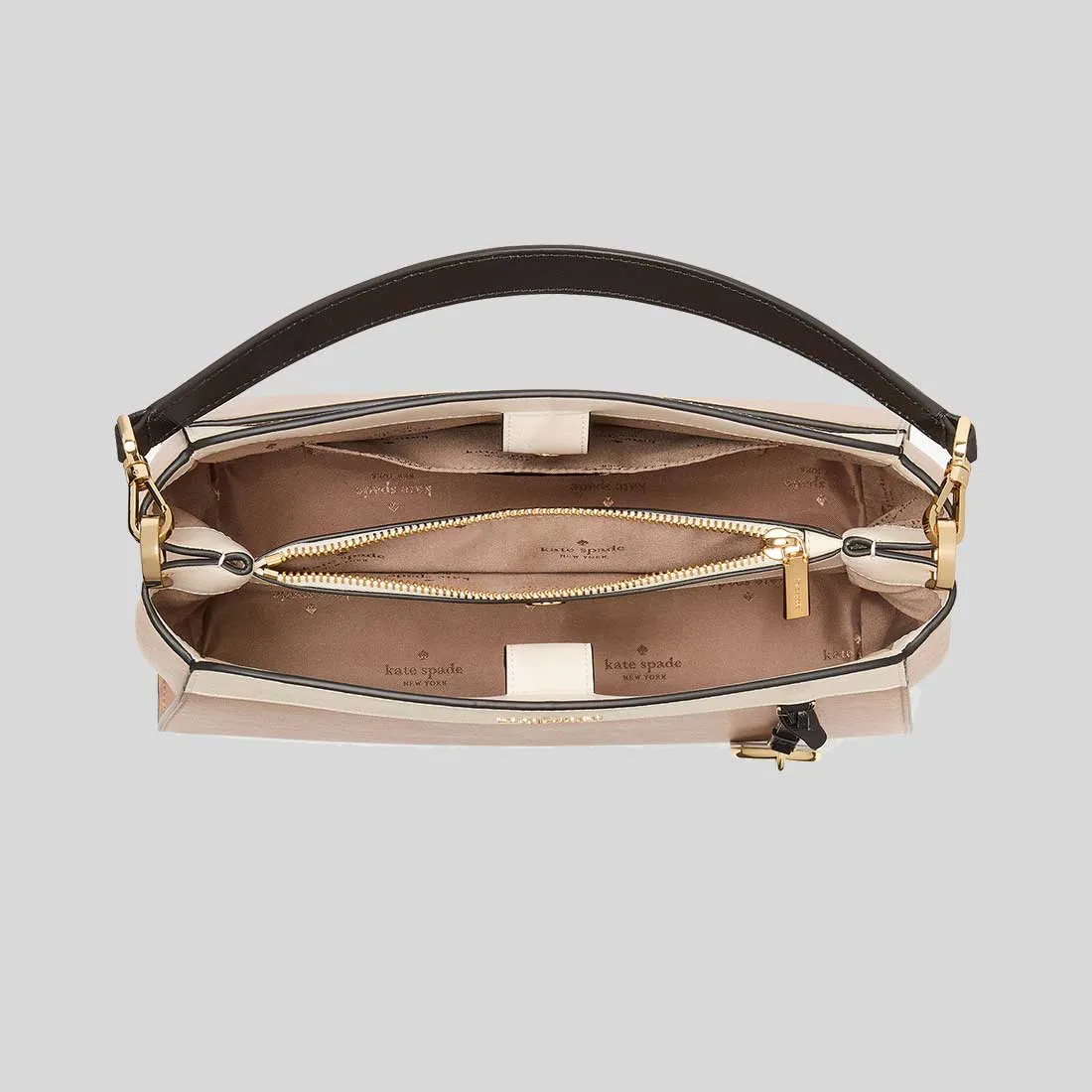KATE SPADE Madison Medium Top Handle Satchel Toasted Hazelnut Multi RB-KK286