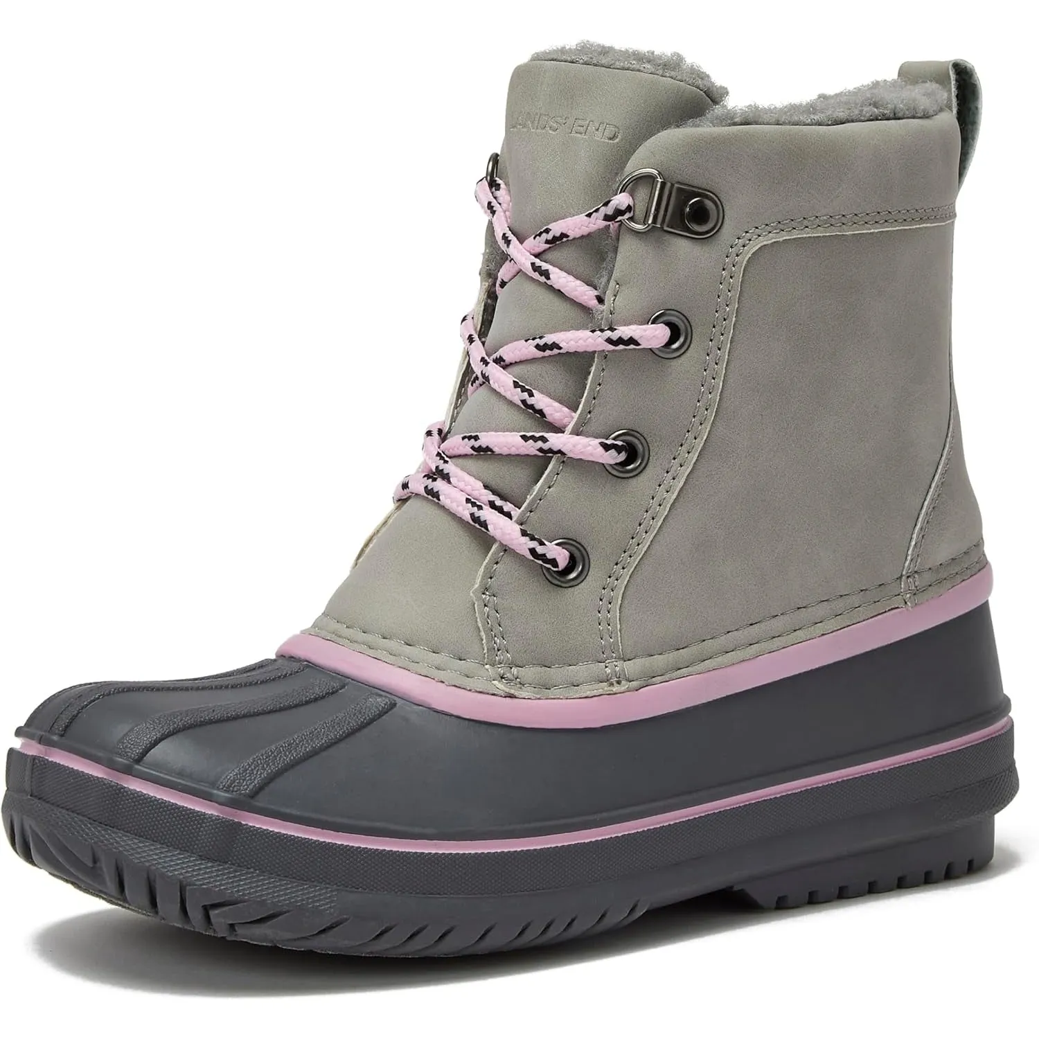 Lands' End Wynn Snow Boots for Kids - Insulated Waterproof Winter Snow Duck Boots for Boys and Girls - Little Kid and Big Kid Size 1 to 7 - Boys and Girls Snow Boots