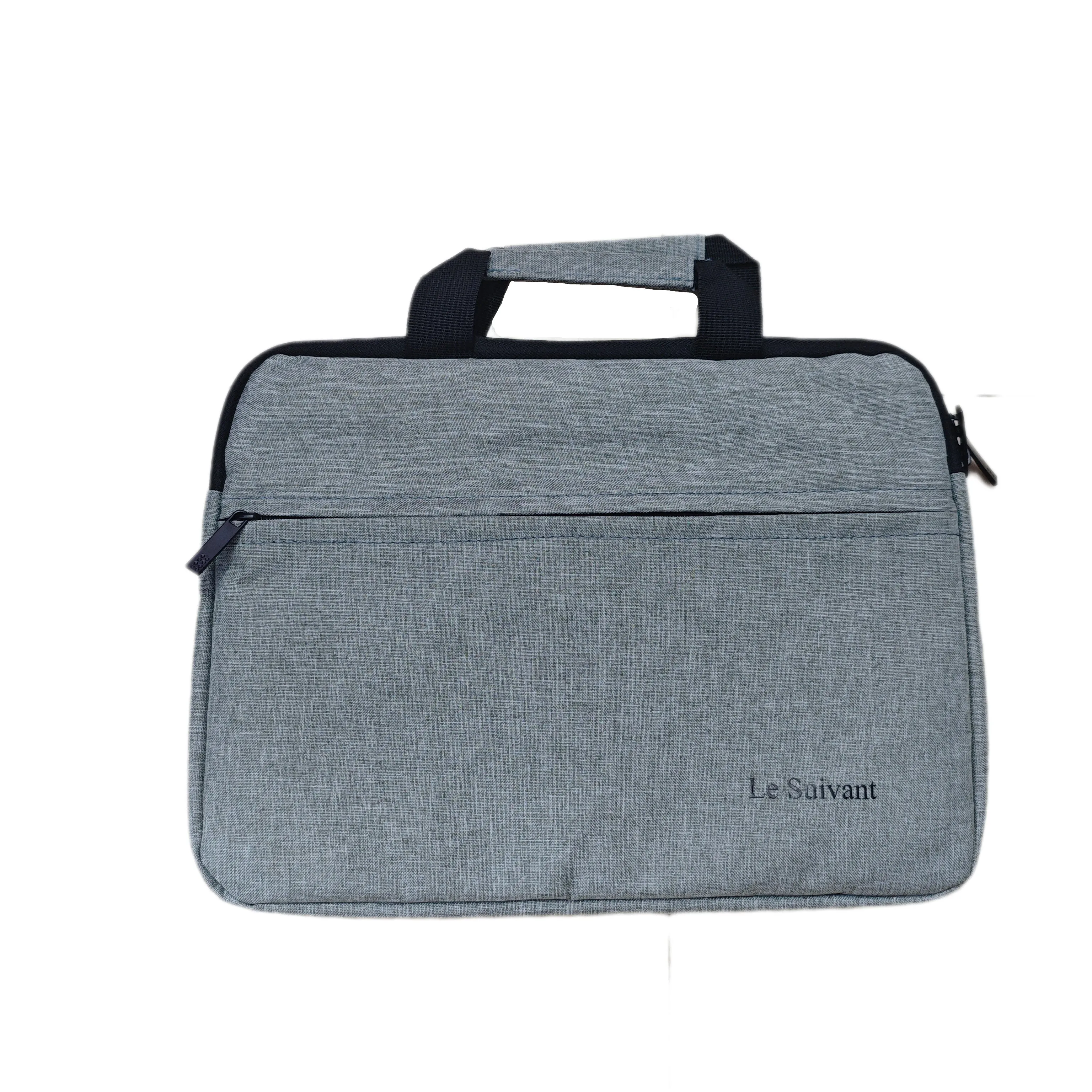 Le Suivant Briefcases - Oxford Cloth, Gray & Black, 14.2x10.2x0.8 Inches, Durable and Professional for Business and Travel