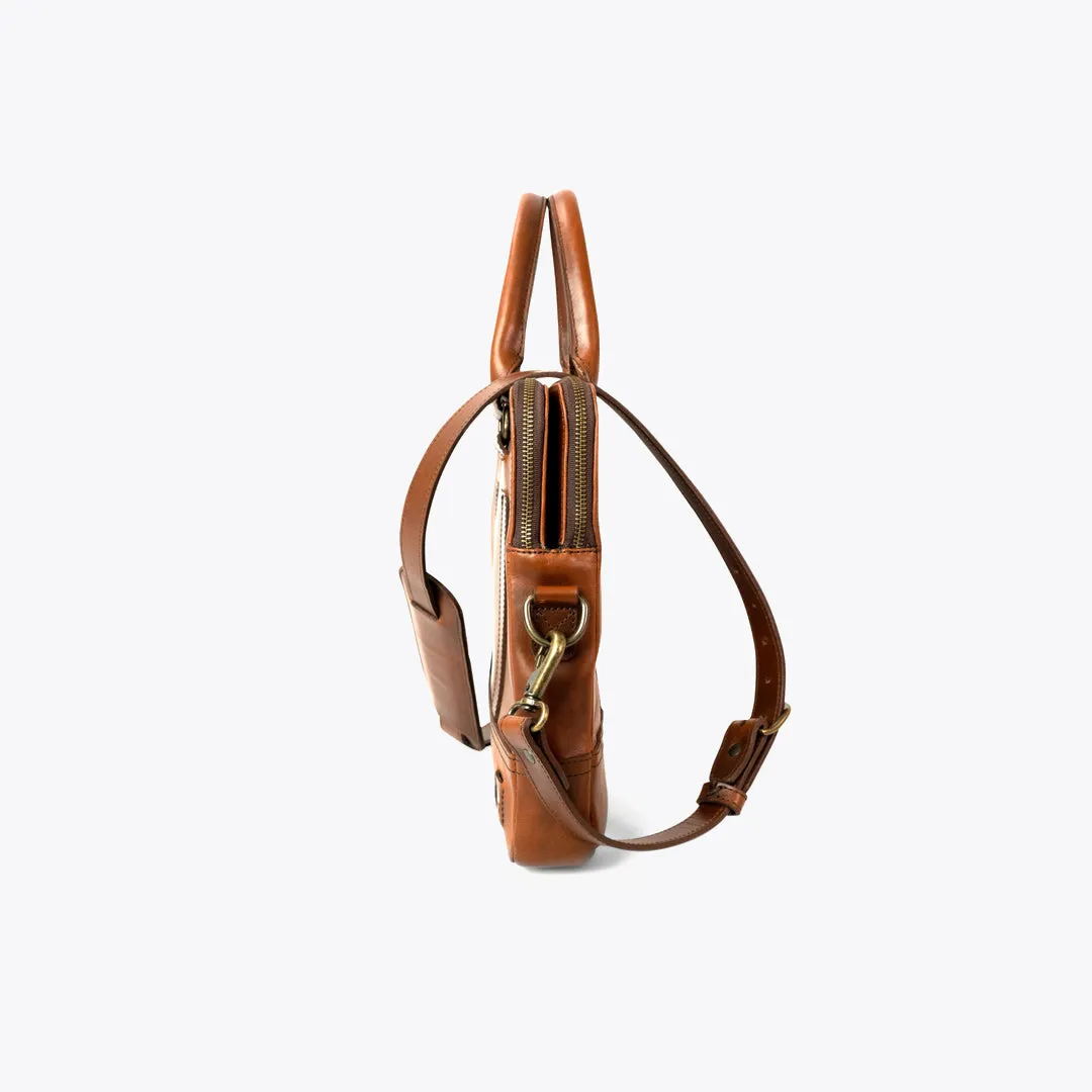 Leather Attaché Briefcase | Elderwood Brown