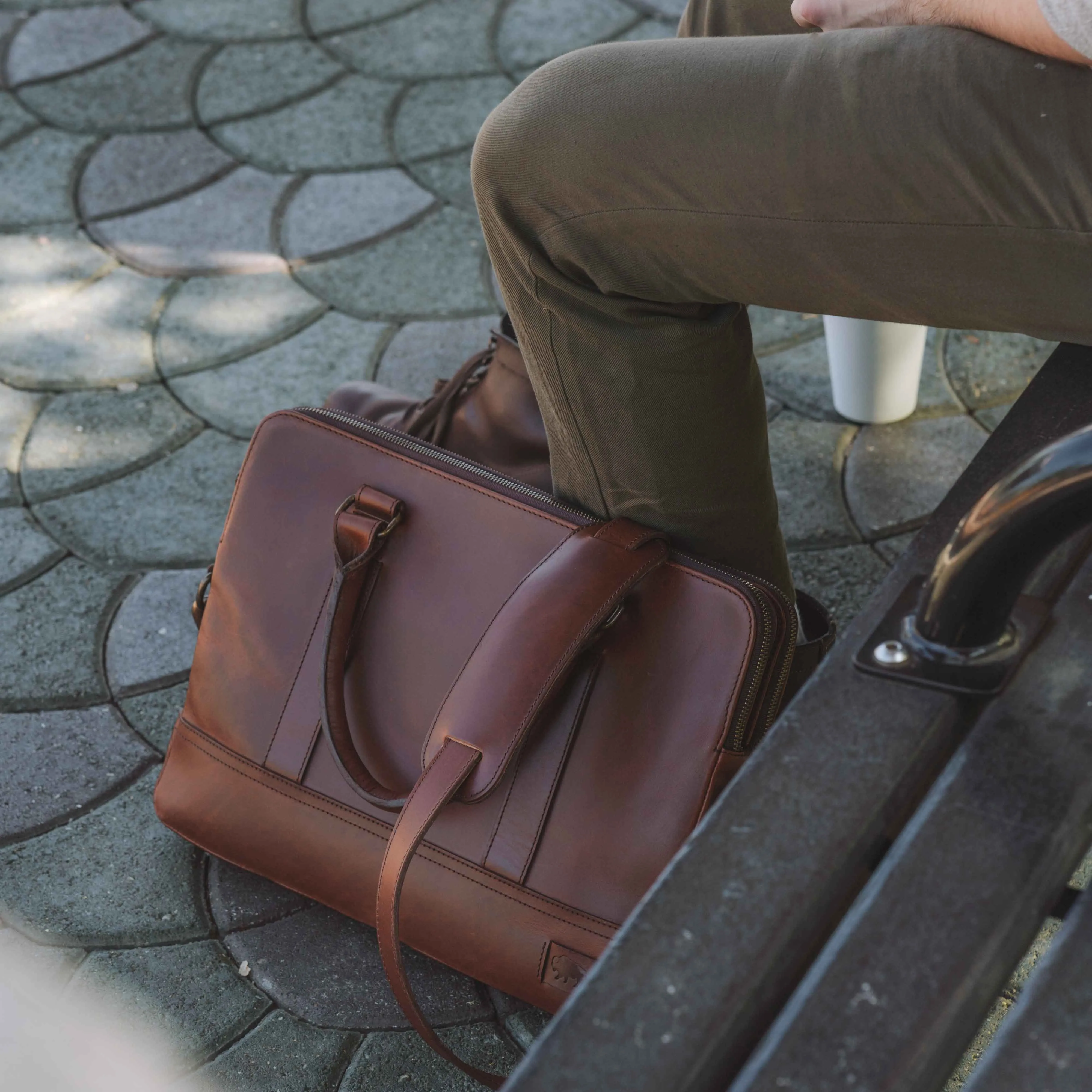 Leather Attaché Briefcase | Elderwood Brown