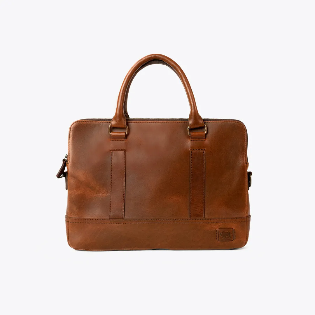 Leather Attaché Briefcase | Elderwood Brown