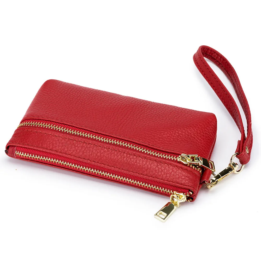 Leather Grocery Carrying Clutch Korean Style Purses