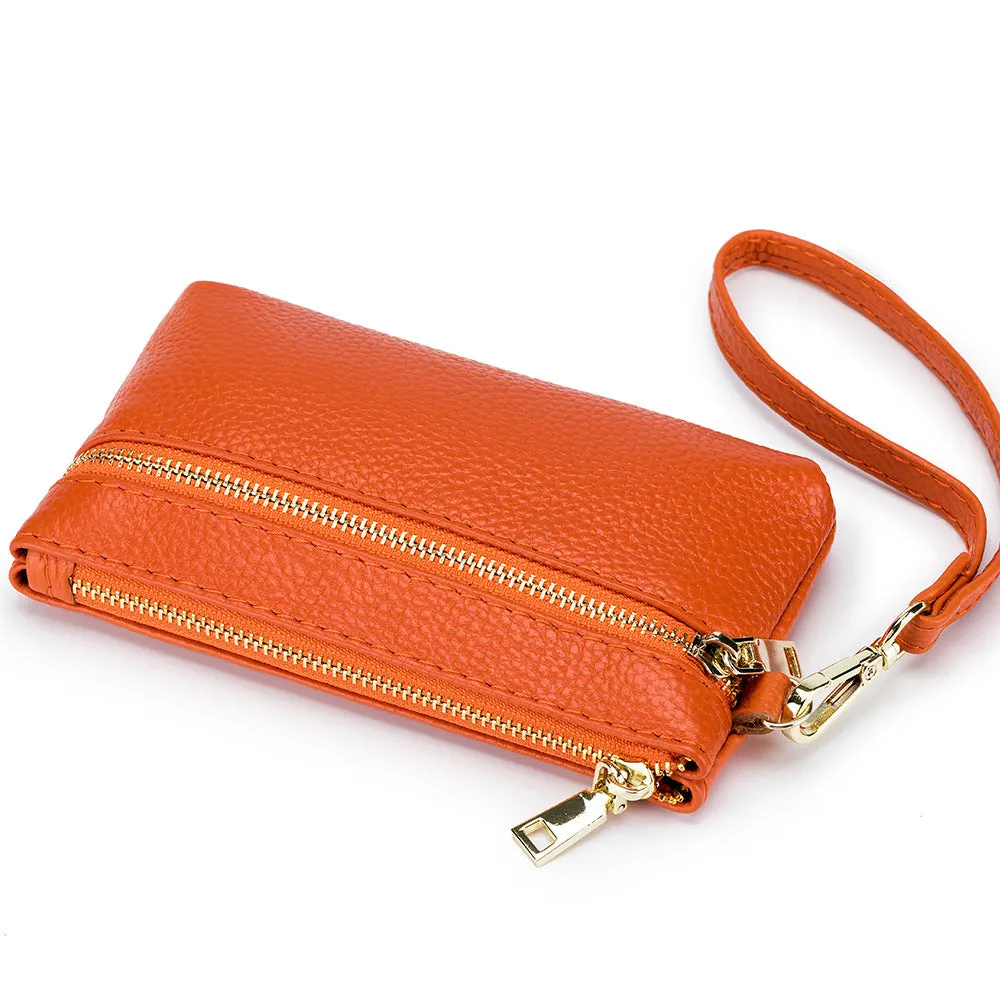 Leather Grocery Carrying Clutch Korean Style Purses