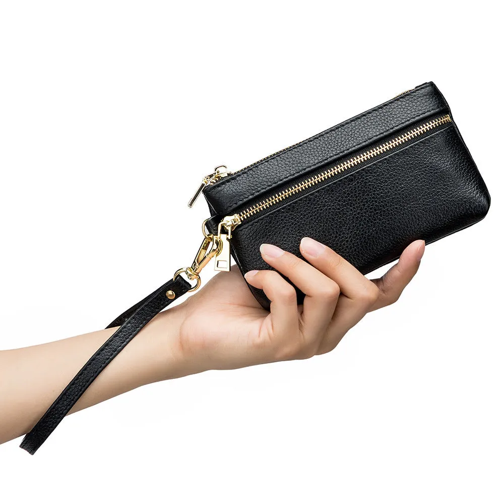 Leather Grocery Carrying Clutch Korean Style Purses