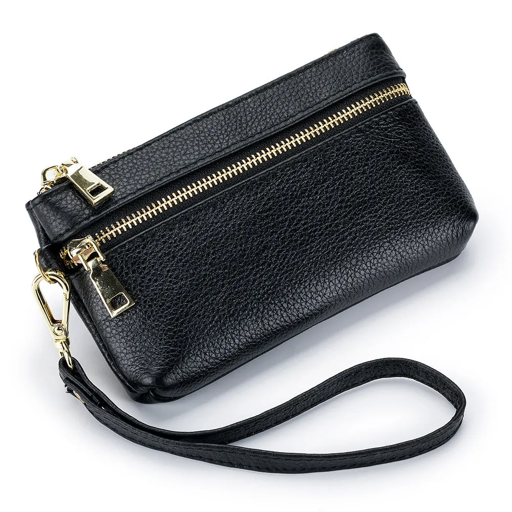 Leather Grocery Carrying Clutch Korean Style Purses